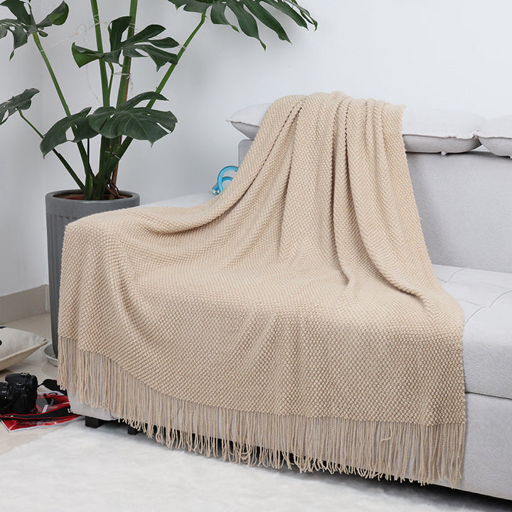 Cozy Knitted Throw Blanket Kalsten