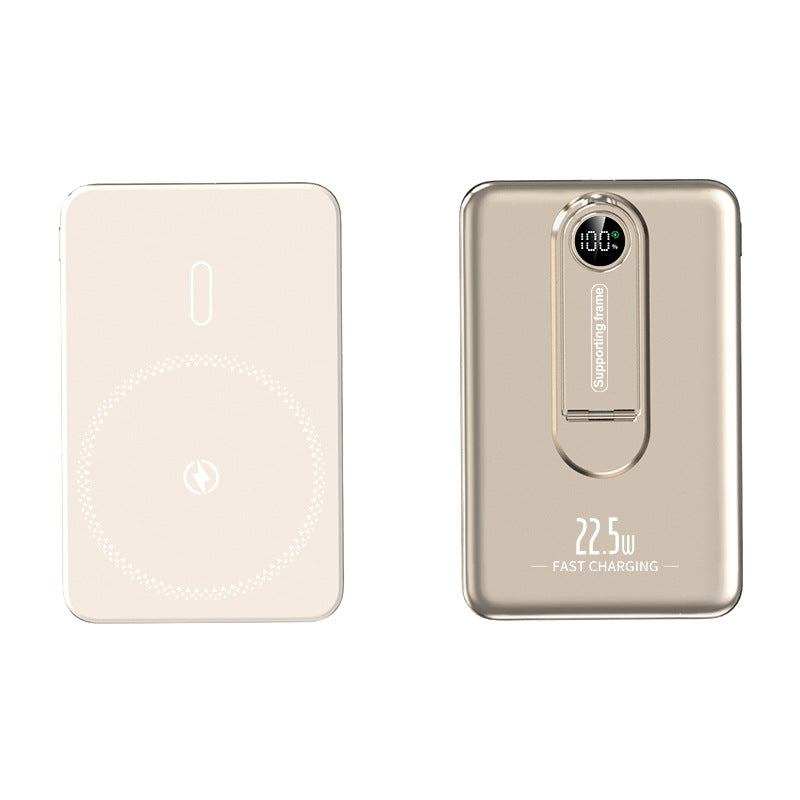Portable Qi charging power bank with integrated fast charging function and digital display Kalsten