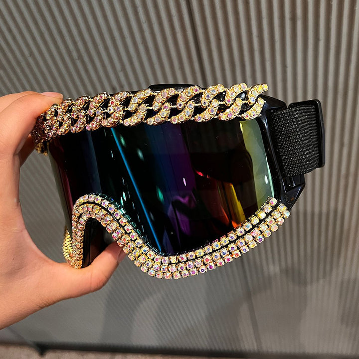Women Ski Goggles with Glamorous Crystal Frame Kalsten