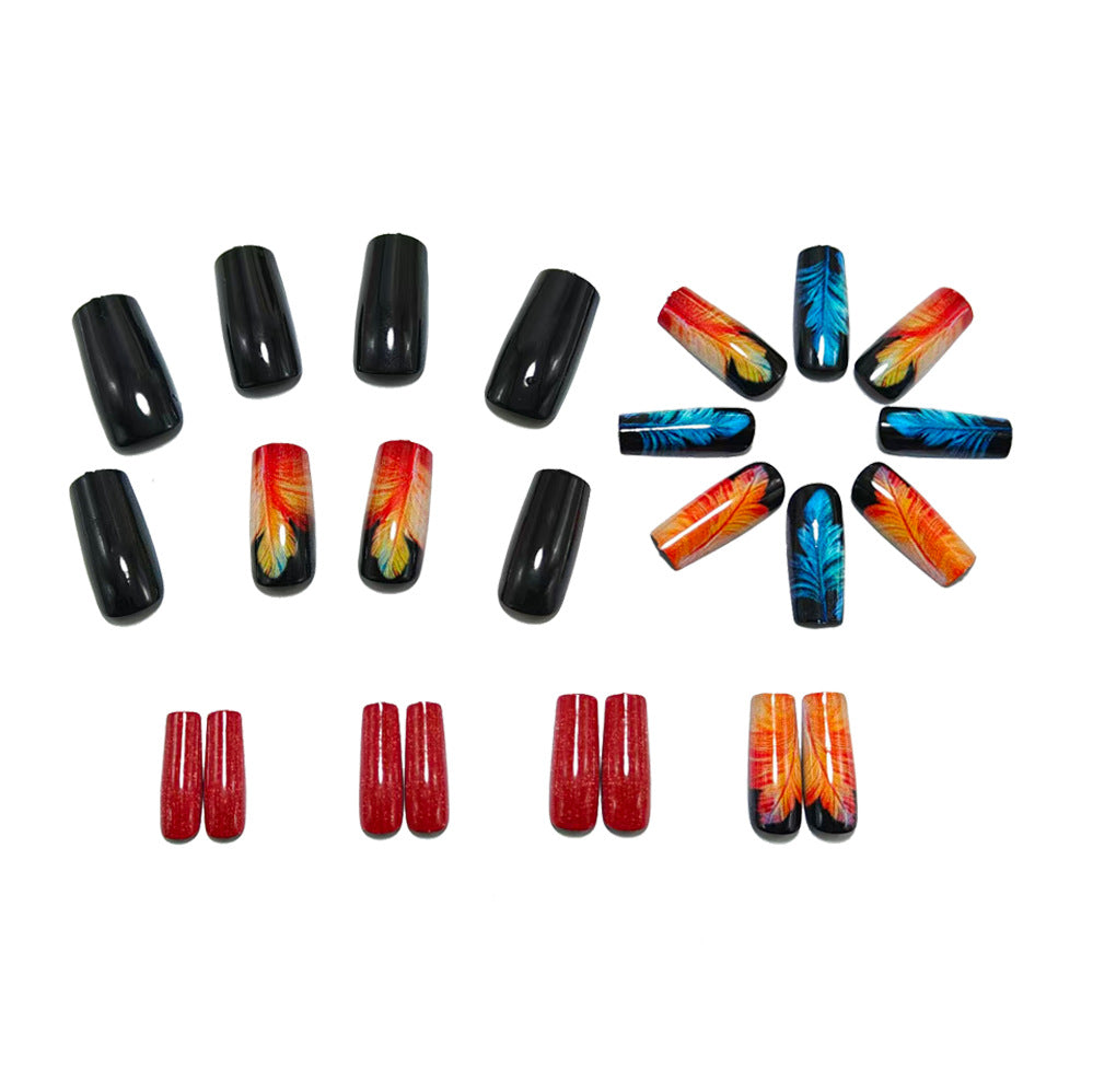 Artificial Nails in Stylish Feather Design Kalsten