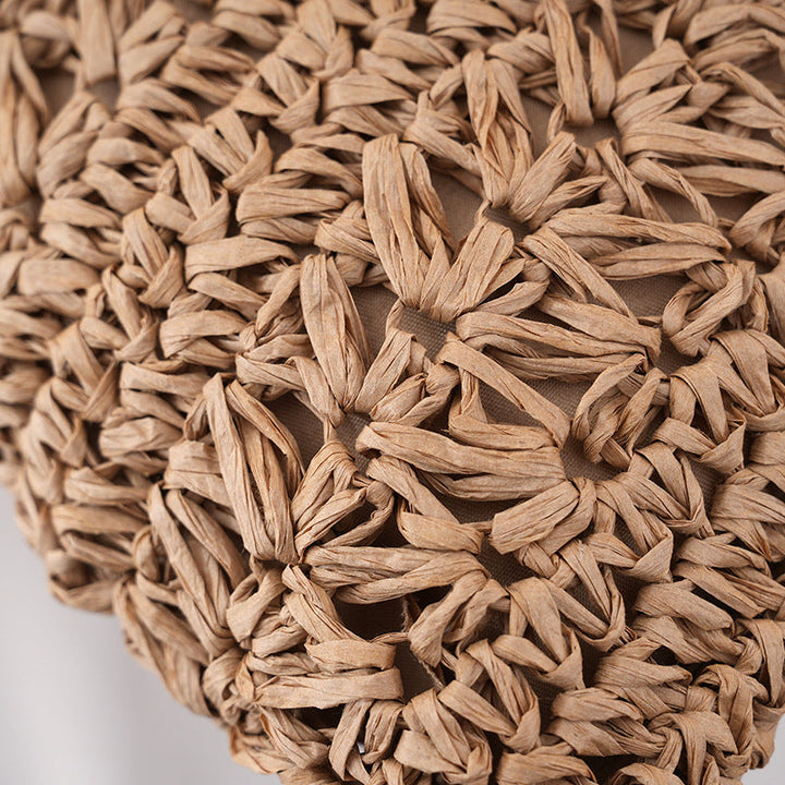Handcrafted jute bag with stylish leather handles Kalsten