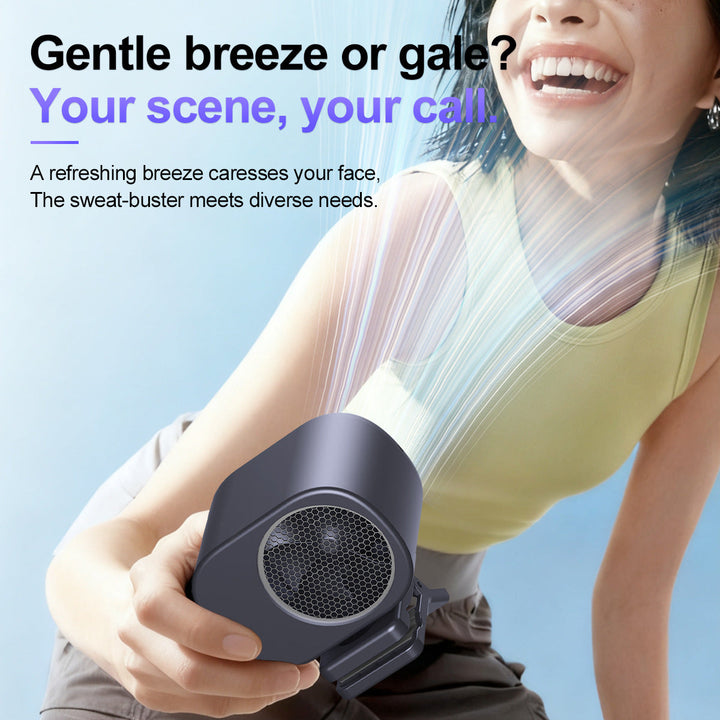 Unisex nan portable clip-on waist cooling fan with LED display Kalsten