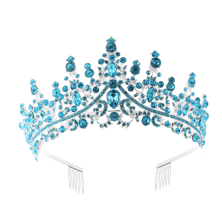 Ladies Rhinestone Tiara with Sparkling Gemstones Kalsten