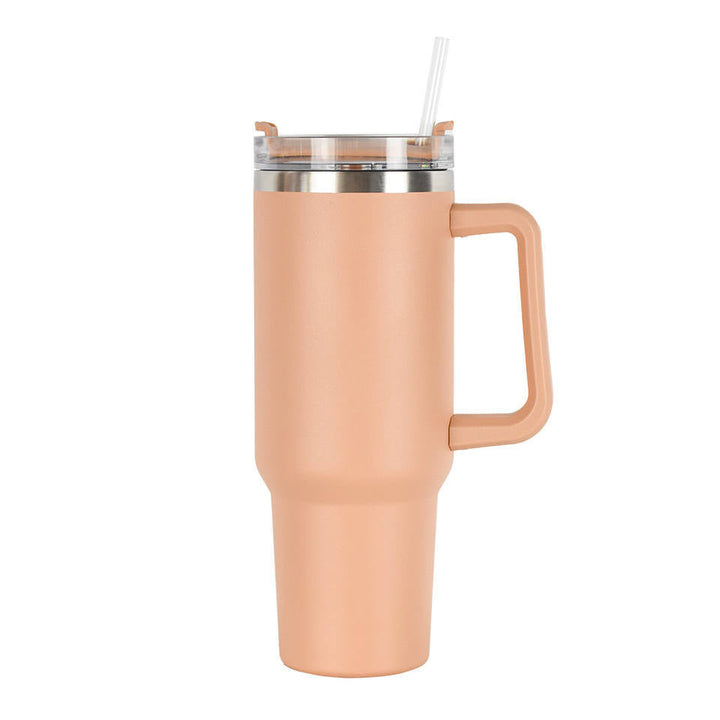 Women High-Quality Thermo Mug with Practical Carrying Handle and Integrated Straw Kalsten