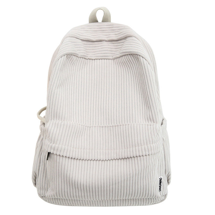 Corduroy Textured School Backpack Kalsten