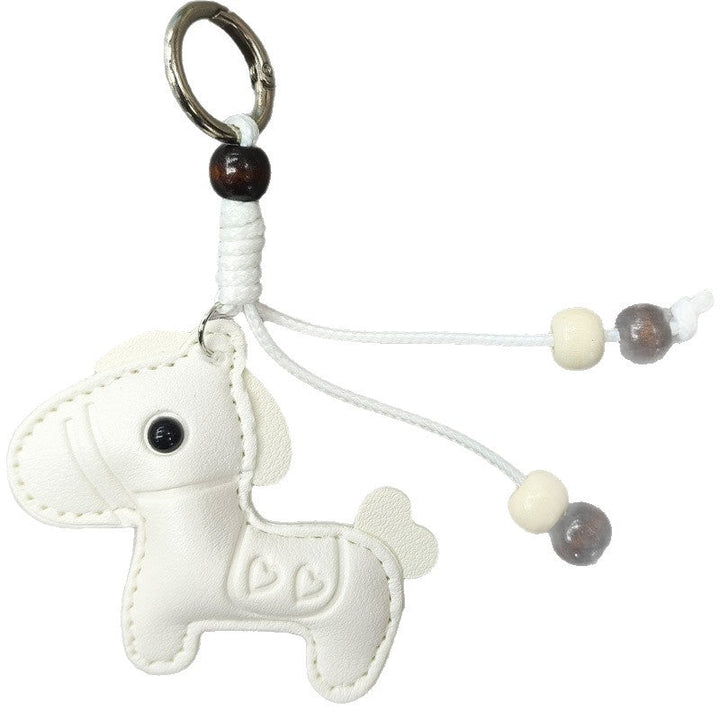 Playful Horse Shaped Leather Keychain Kalsten