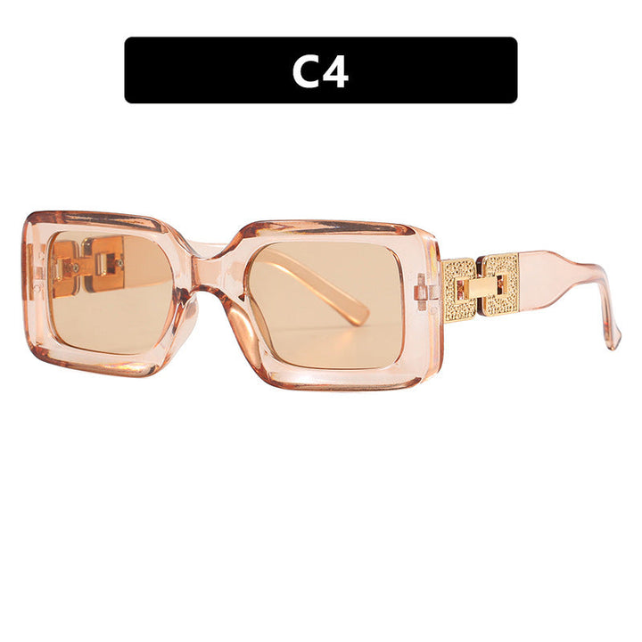 Women’s fashionable sunglasses in elegant square design with luxurious golden accents Kalsten