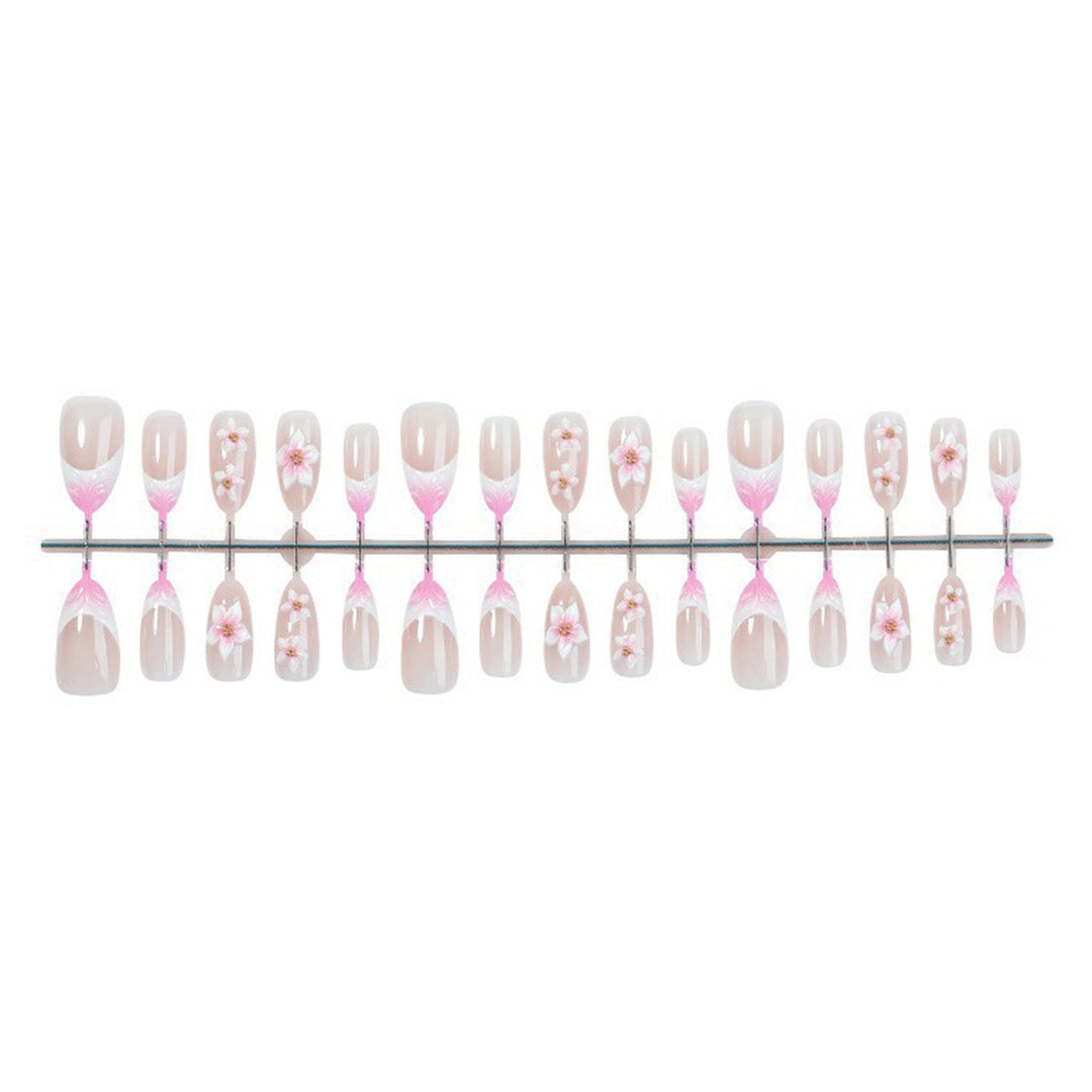 Decorative Floral Design Press-On Nails Kalsten