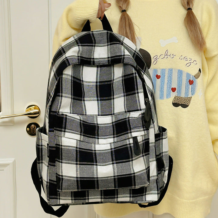 Plaid Patterned Casual Backpack Kalsten