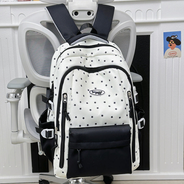 Chic Multi-Functional Star-Embellished School Backpack