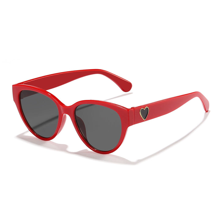 Ladies Cat-Eye Sunglasses with Heart-Shaped Detail and UV Protection Kalsten