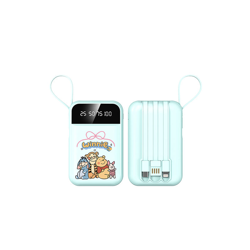 Portable power bank with LED display and integrated cable by Kalsten