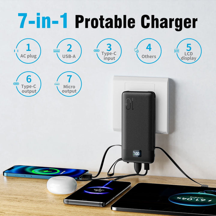 Powerbank with Integrated Socket Function and Smart Charging Kalsten