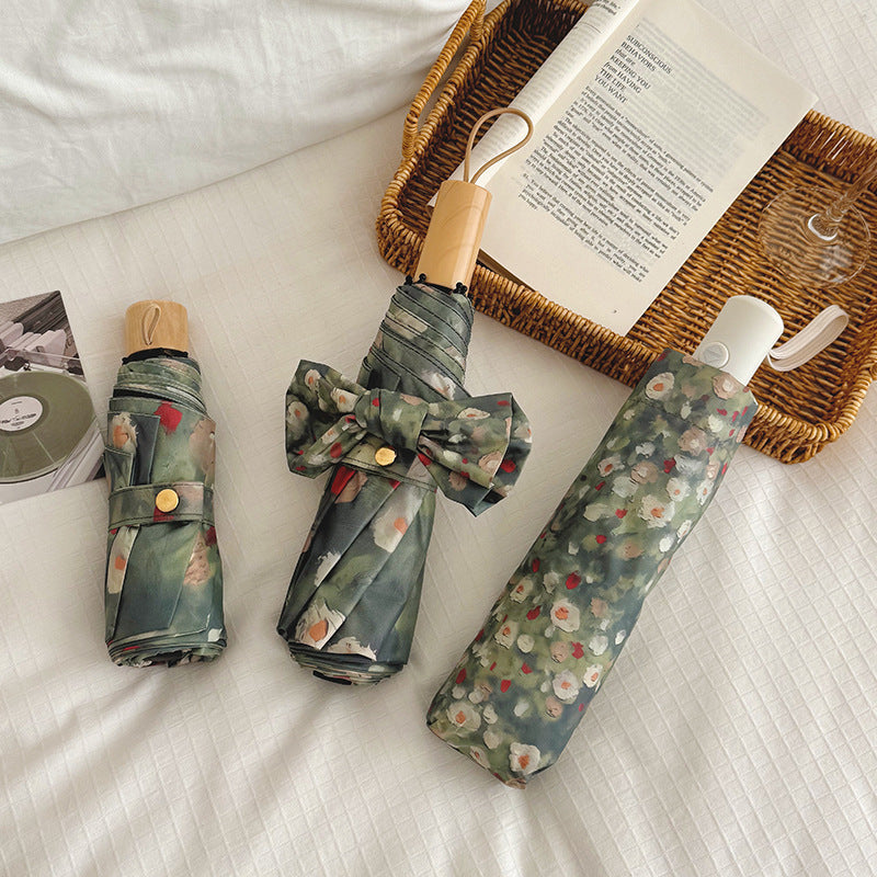 Ladies Folding Umbrella with Floral Design Kalsten