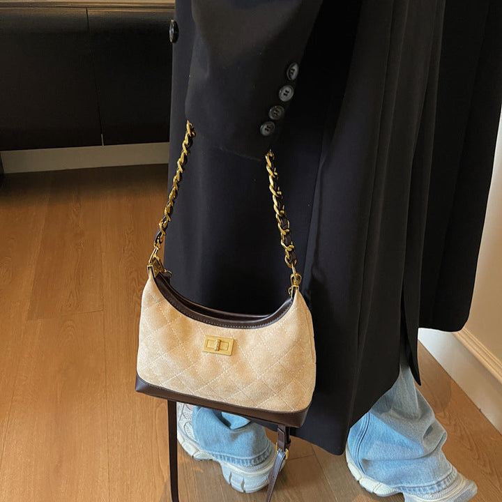 Elegant Quilted Chain Crossbody Bag Kalsten