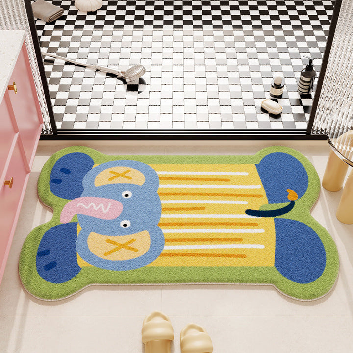 Cartoon Animal-Themed Bath Mat Kalsten