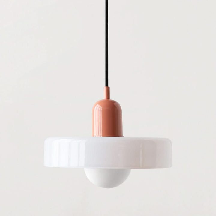 Bauhaus Coloured Glass Pendant Lamp