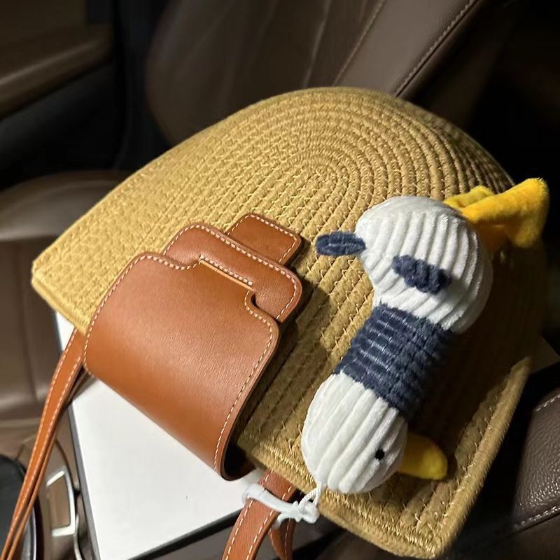 Fashionable Tote Bag Made of Woven Material with Playful Pendant Kalsten