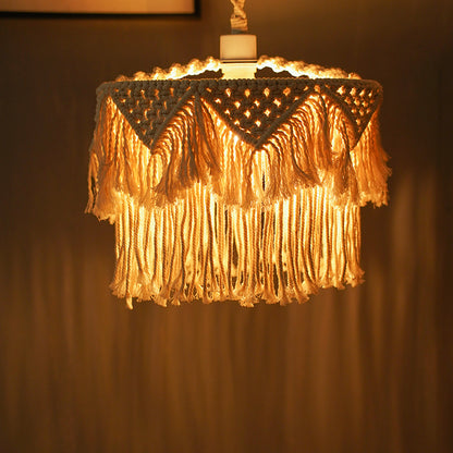 Macramé Pendant Light Shade Acalora
