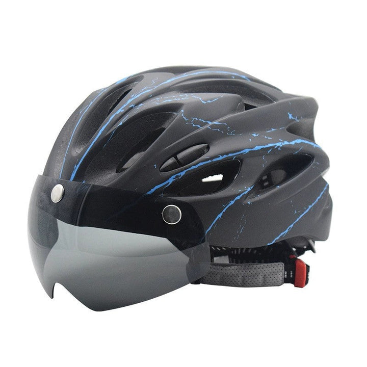 Sporty bicycle helmet with integrated visor Kalsten