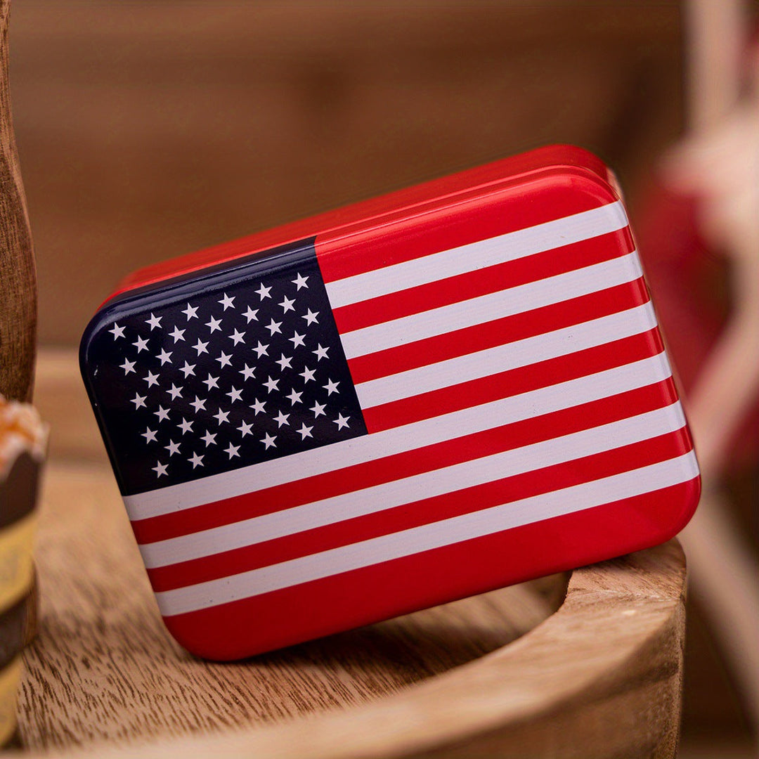 Unisex nan decorative printed metal storage tin set with hinged lids travel-themed organizer boxes Kalsten