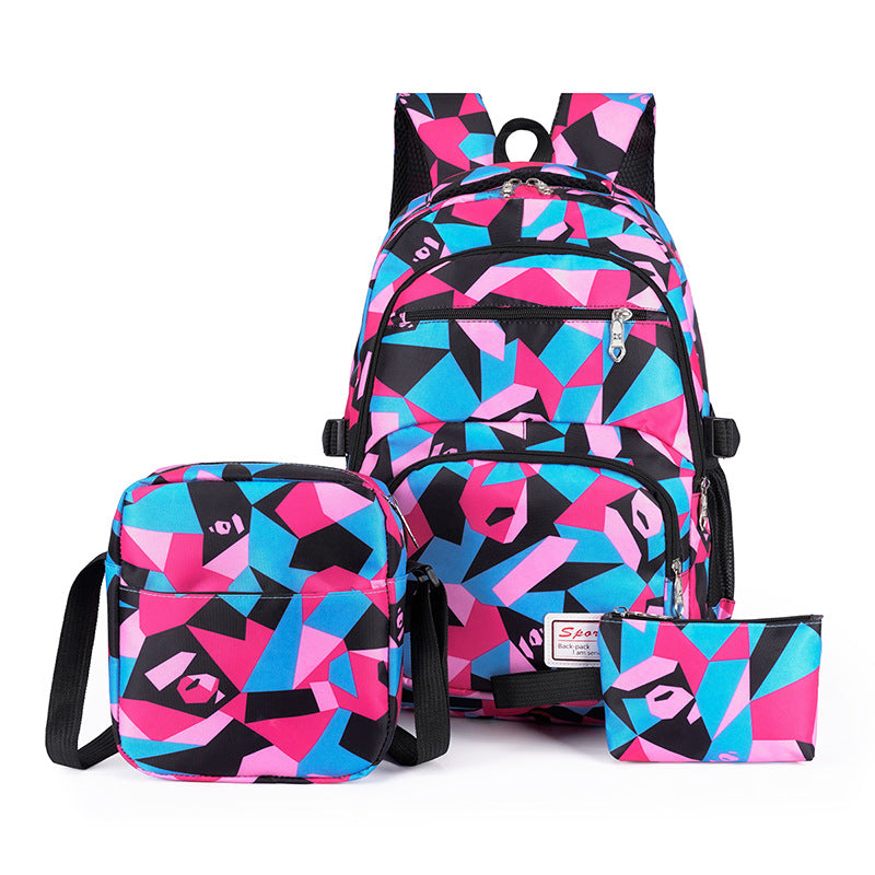 Versatile backpack set with creative geometric patterns Kalsten