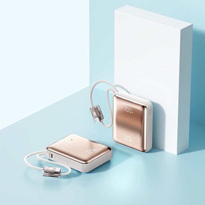 Ultra-Slim Power Bank with Integrated Charging Port and Digital Charge Indicator Kalsten
