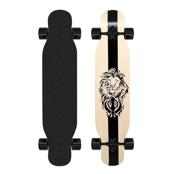 Artistic Lion-Emblazoned Longboard Kalsten
