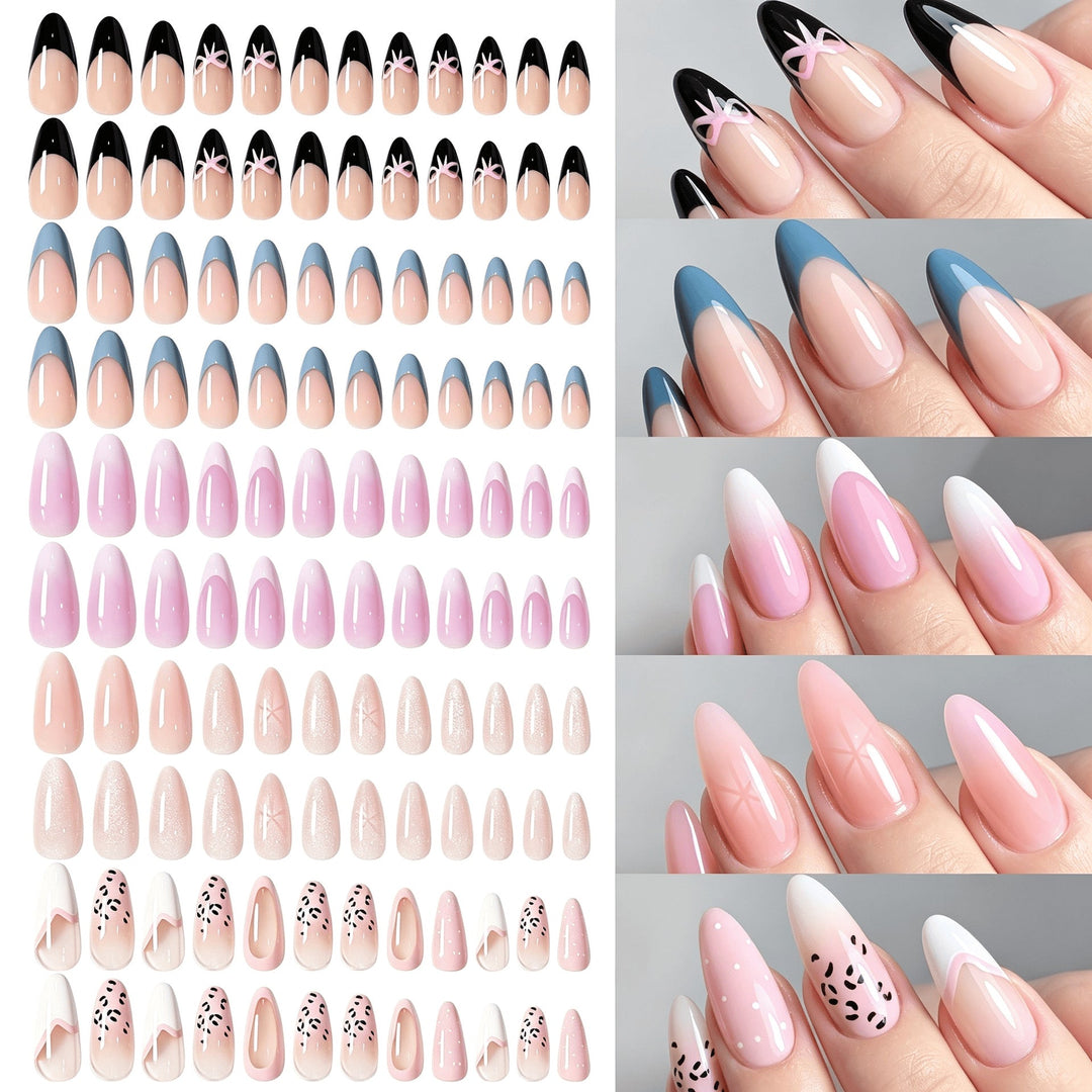 Removable Press-On Nail Set with Decorative Designs Kalsten