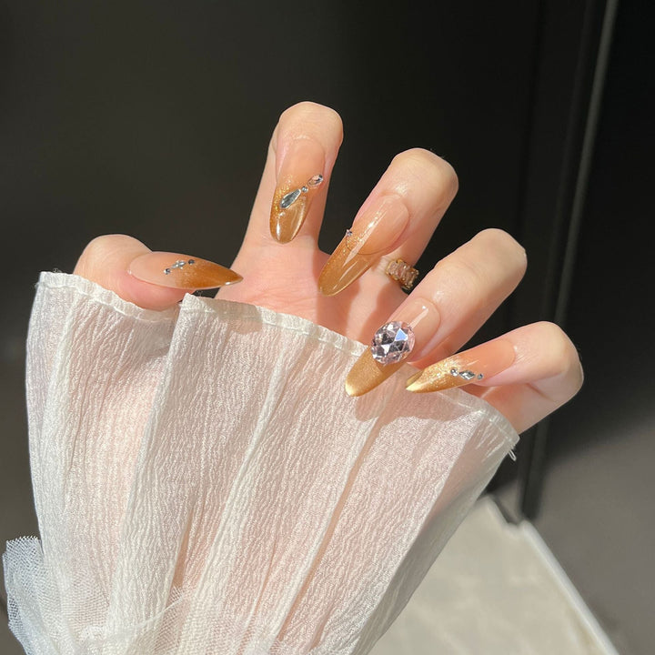 Glamorous Long Stiletto Press-On Nail Extensions Kalsten