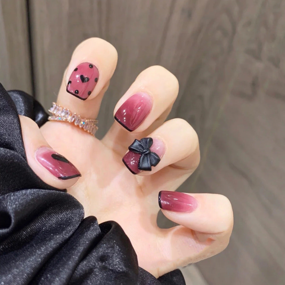 Artificial nail tips with bow design Kalsten