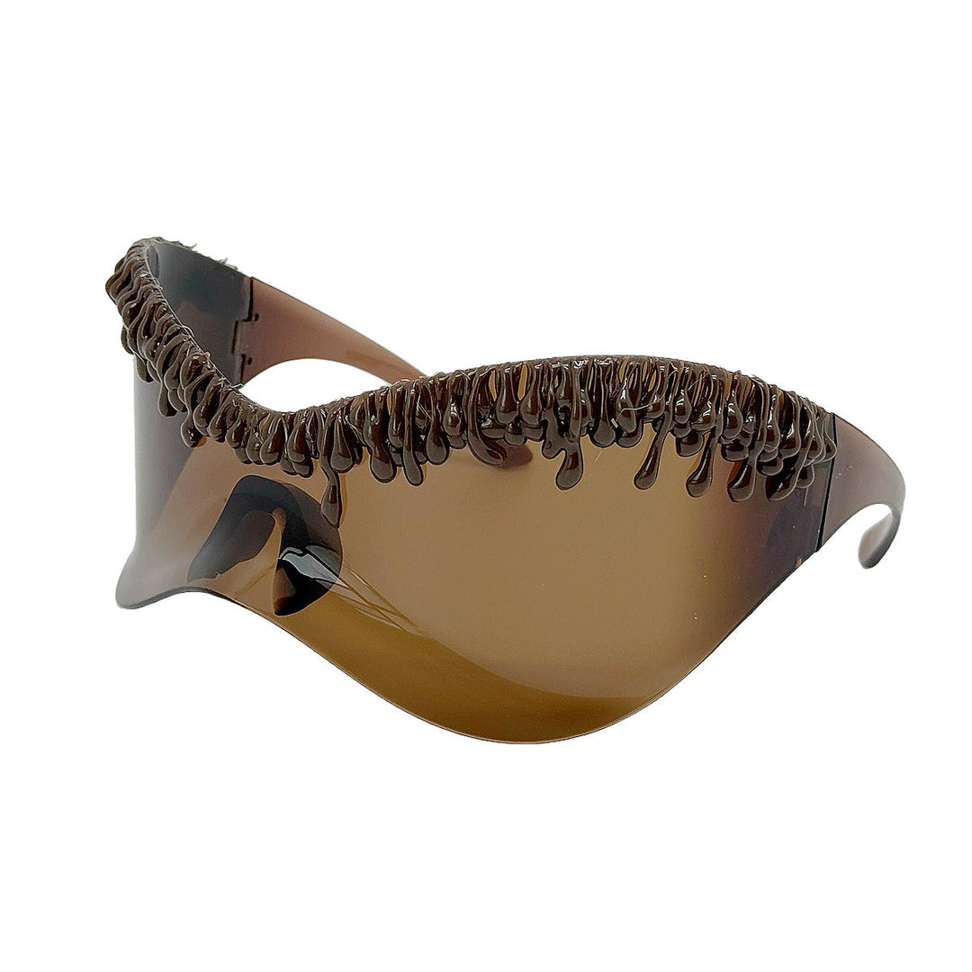 Women's futuristic sunglasses with unique wave frame Kalsten