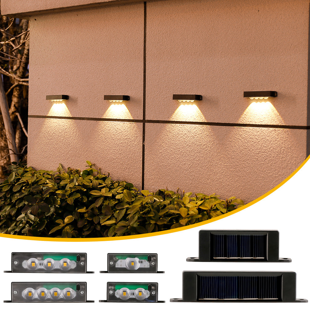 Compact Solar Motion-Sensor LED Wall Light For Outdoor Steps And Fences Kalsten