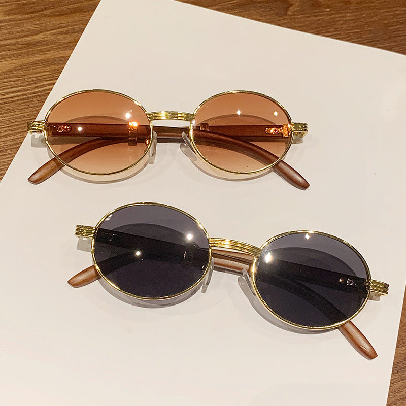 Women's Vintage-Style Sunglasses with Wooden Inner Frame Kalsten