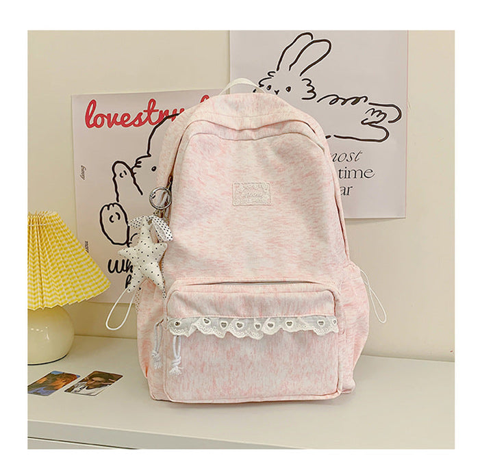 Cute Lace-Trimmed Casual School Backpack