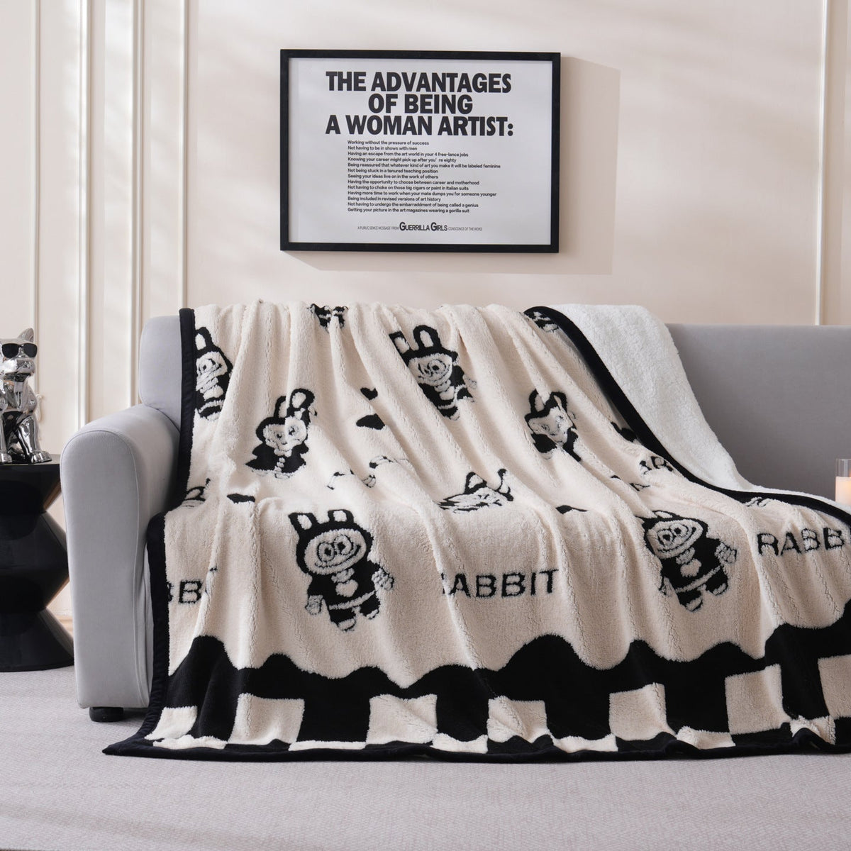 Chic Floral Pattern Throw Blanket