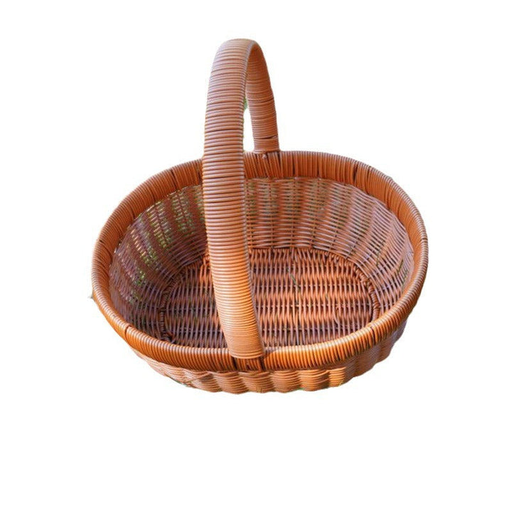 Handwoven Round Wicker Storage Basket Kalsten