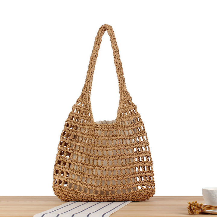 Handcrafted net shoulder bag with sturdy carrying handle Kalsten