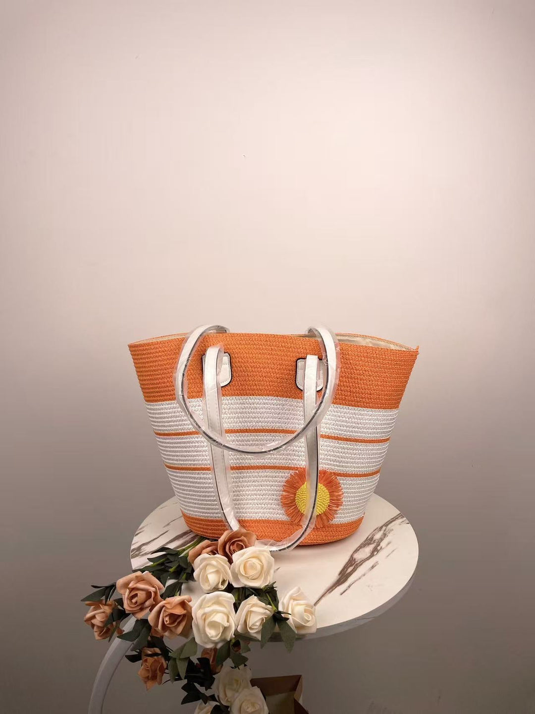 Elegant Beach Bag with Matching Sun Hat Kalsten