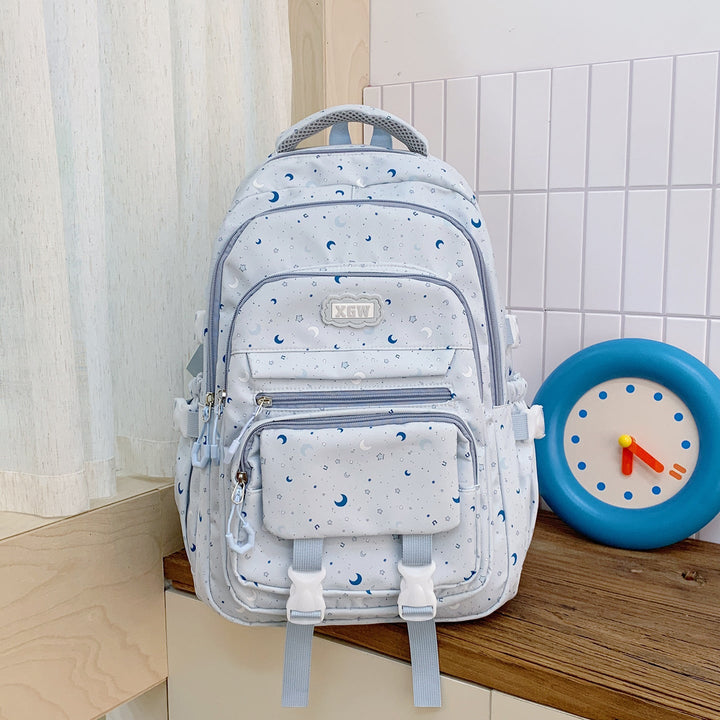 Design-Enhanced Multi-Pocket School Backpack