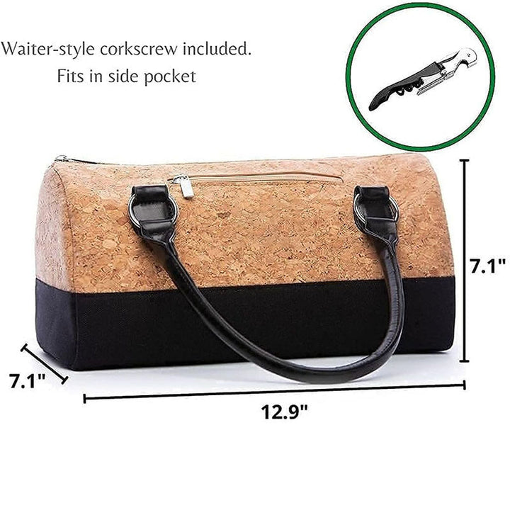 Ladies Elegant Wine Transport Bag with Insulating Lining Kalsten