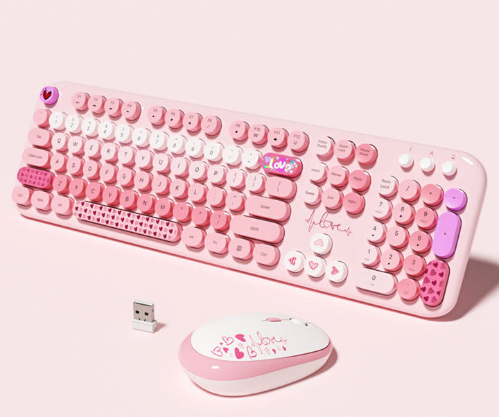 Cute-Themed Wireless Keyboard and Mouse Set Kalsten