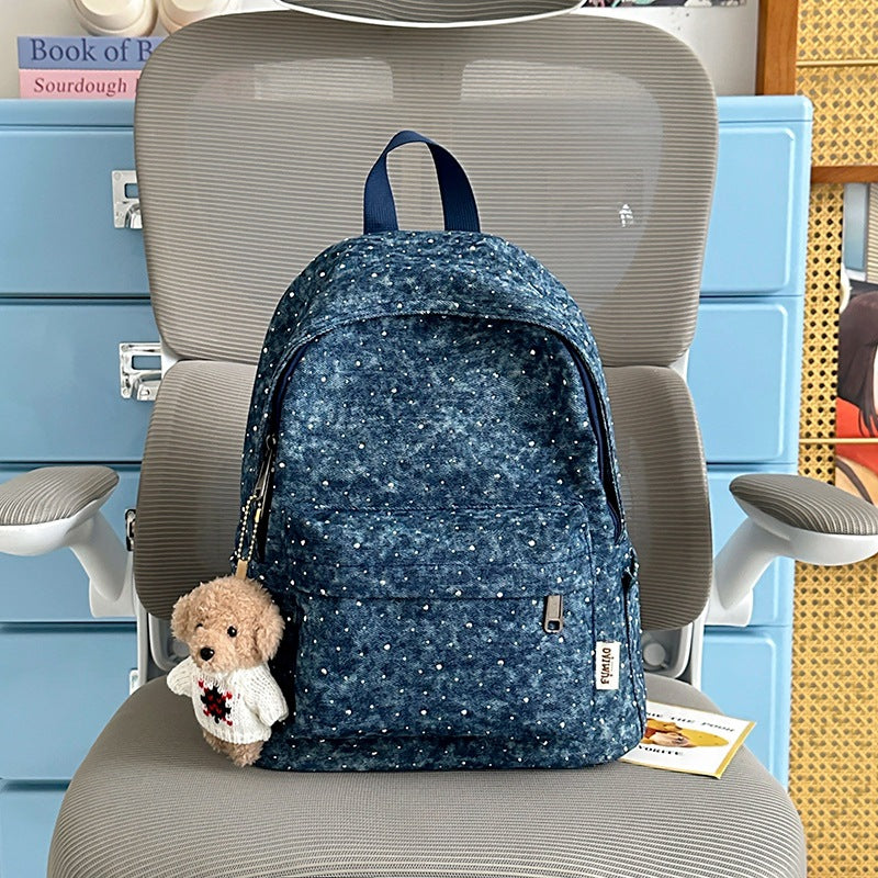 Casual Lightweight Backpack with Polka Dot Design Kalsten