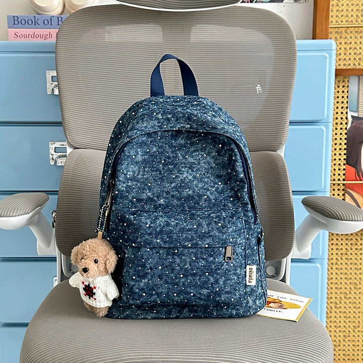 Casual Lightweight Backpack with Polka Dot Design Kalsten