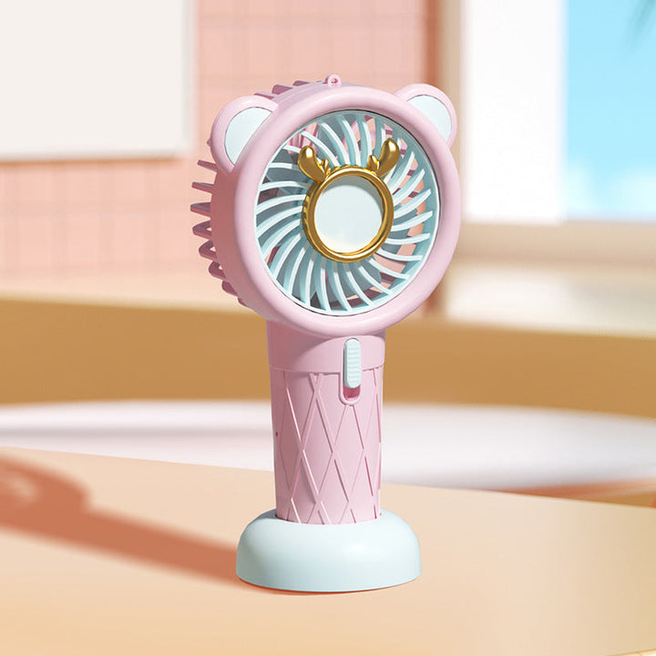Women's Portable Mini Cooler Fan with Animal Motif Kalsten