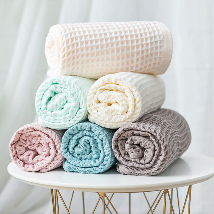 Women Waffle Fabric Bath Towel Kalsten