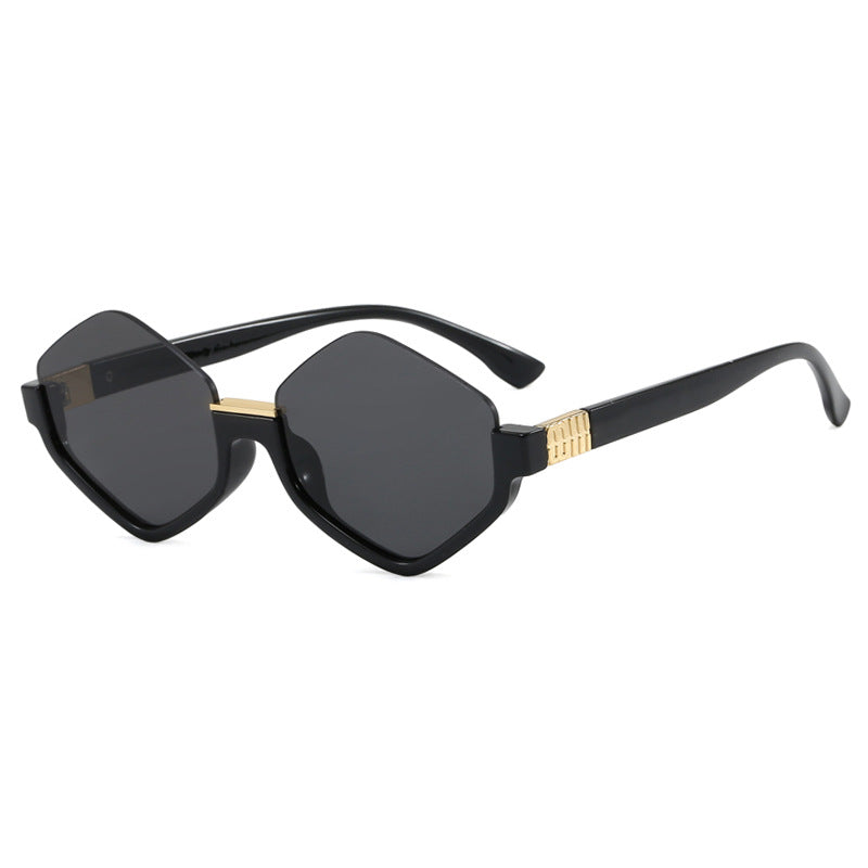 Women's fashionable sunglasses with trendy hexagonal frame and protective lenses Kalsten
