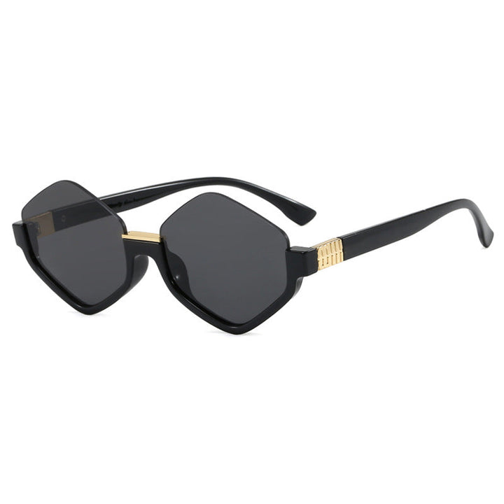 Women's fashionable sunglasses with trendy hexagonal frame and protective lenses Kalsten