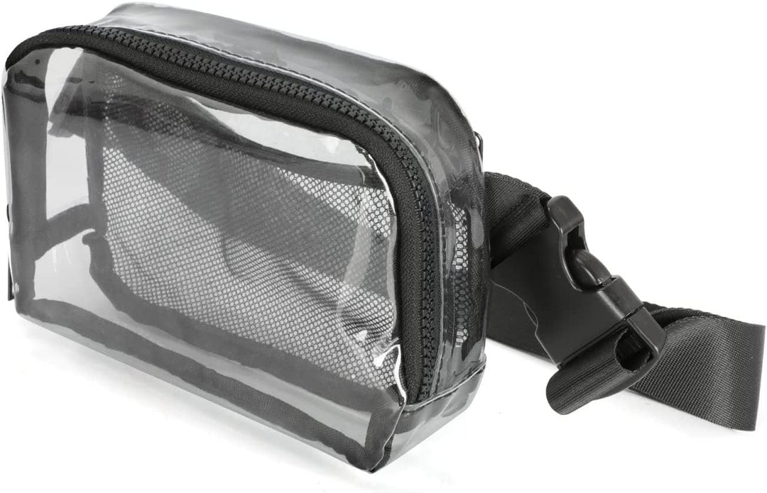 Transparent shoulder bag with mesh side pockets Kalsten