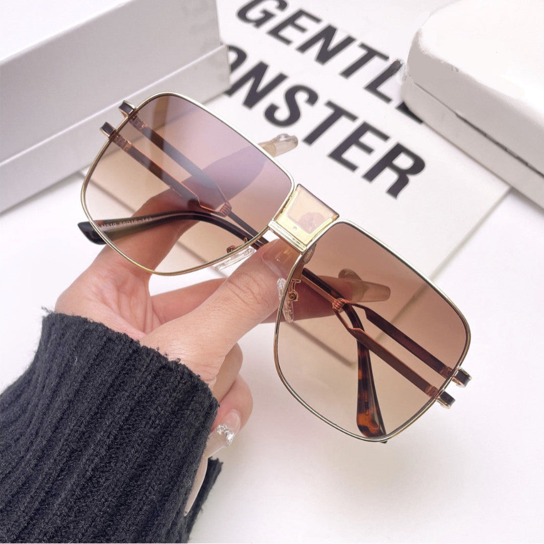 Women modern square sunglasses with elegant metal frame Kalsten